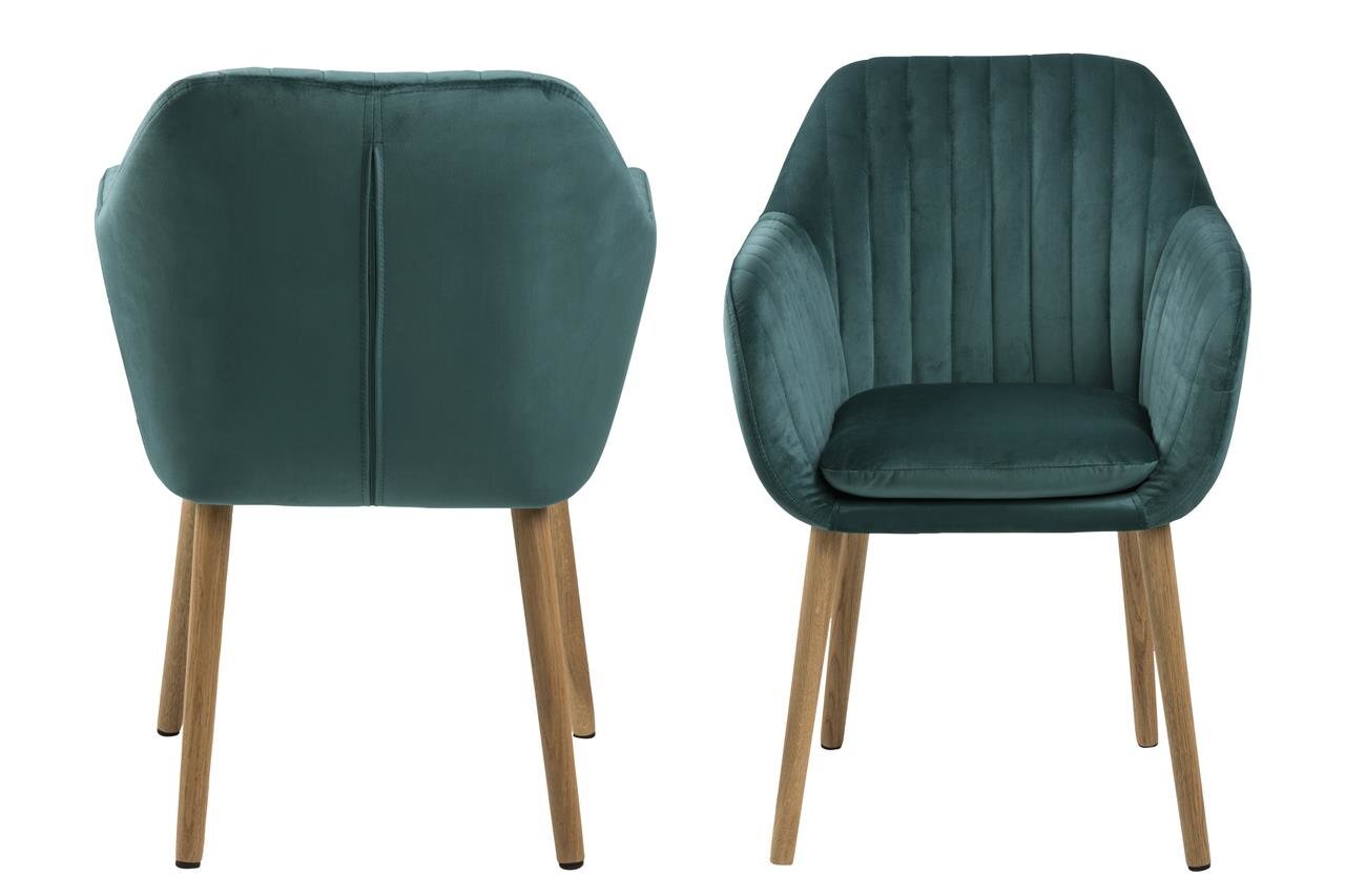 Kėdė Emilia, tamsiai žalia цена и информация | Virtuvės ir valgomojo kėdės | pigu.lt