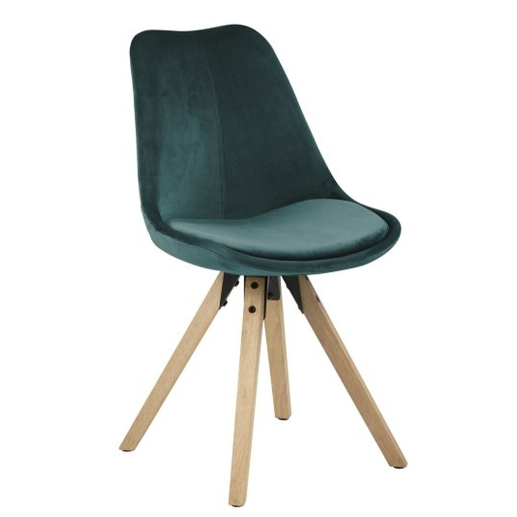 2-jų kėdžių komplektas Dima, žalias kaina ir informacija | Virtuvės ir valgomojo kėdės | pigu.lt