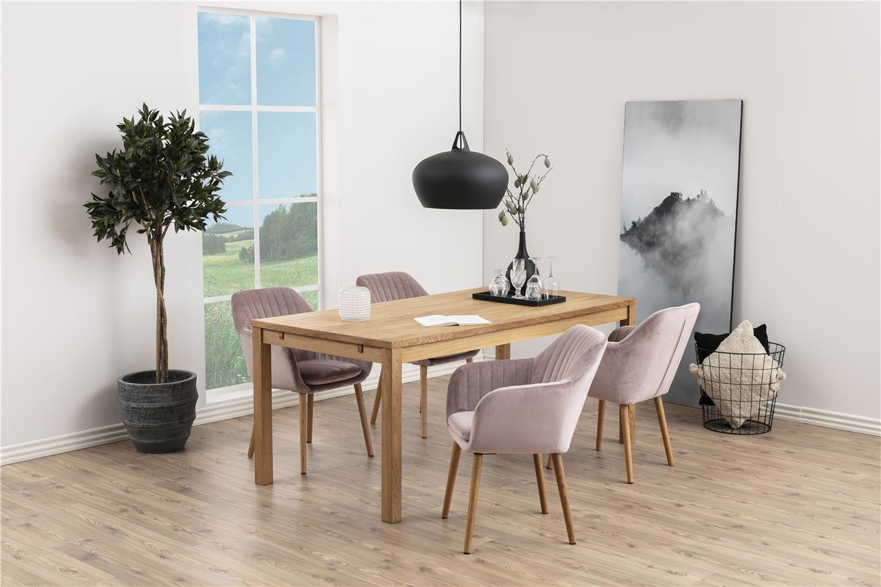 Kėdė Emilia, šviesiai rožinė цена и информация | Virtuvės ir valgomojo kėdės | pigu.lt