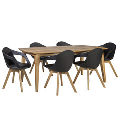 Обеденный комплект Retro, коричневый/черный цена и информация | Комплекты мебели для столовой | pigu.lt