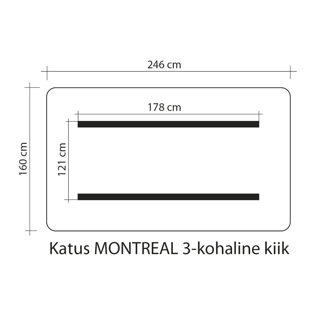 Stogelis sūpynėms Montreal, rudas kaina ir informacija | Lauko sūpynės | pigu.lt