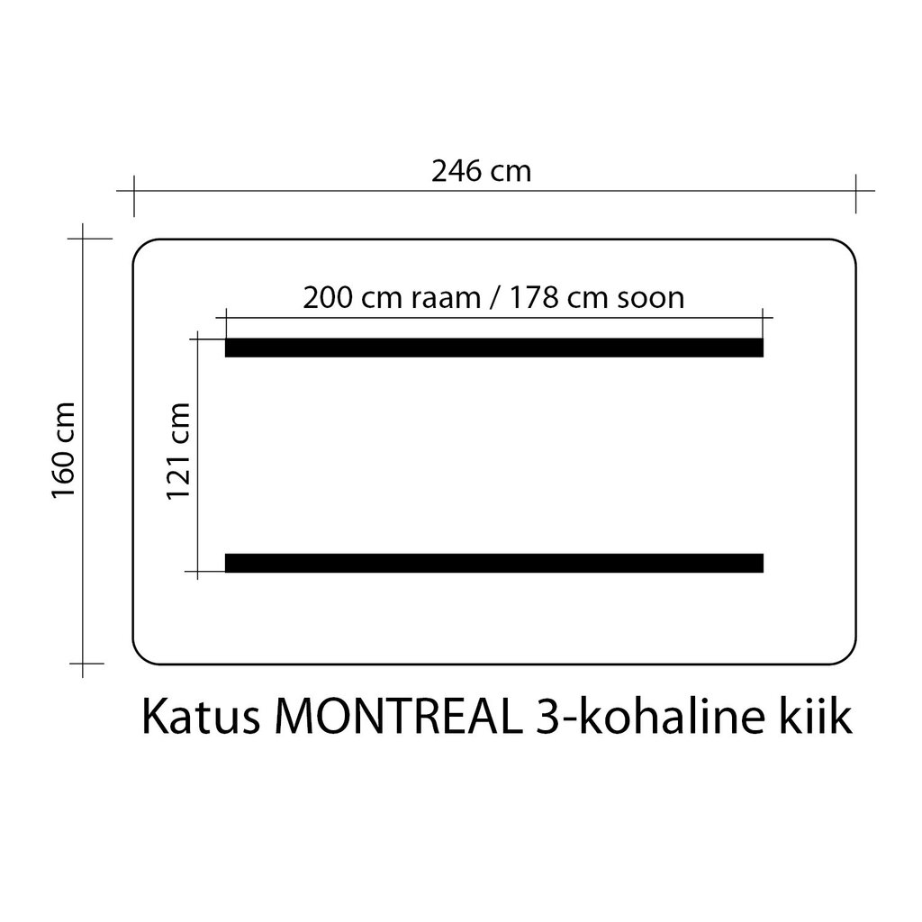 Stogelis sūpynėms Montreal, rudas kaina ir informacija | Lauko sūpynės | pigu.lt