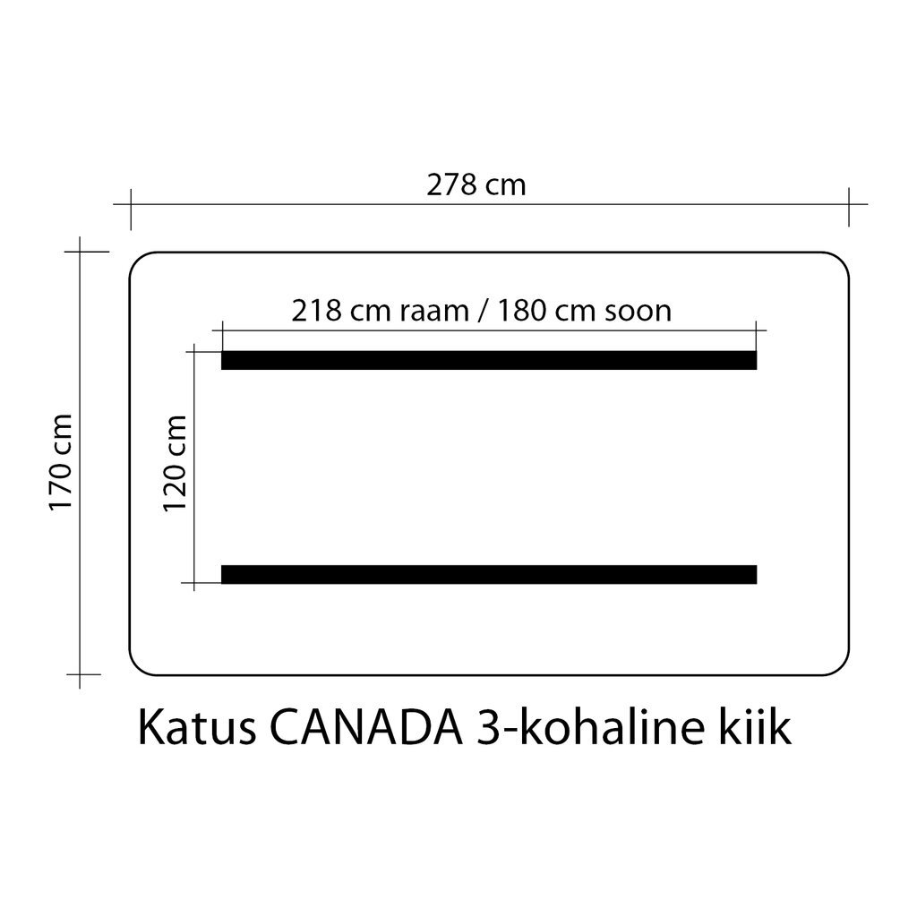 Sūpynių stogelis Canada, žalias kaina ir informacija | Lauko sūpynės | pigu.lt