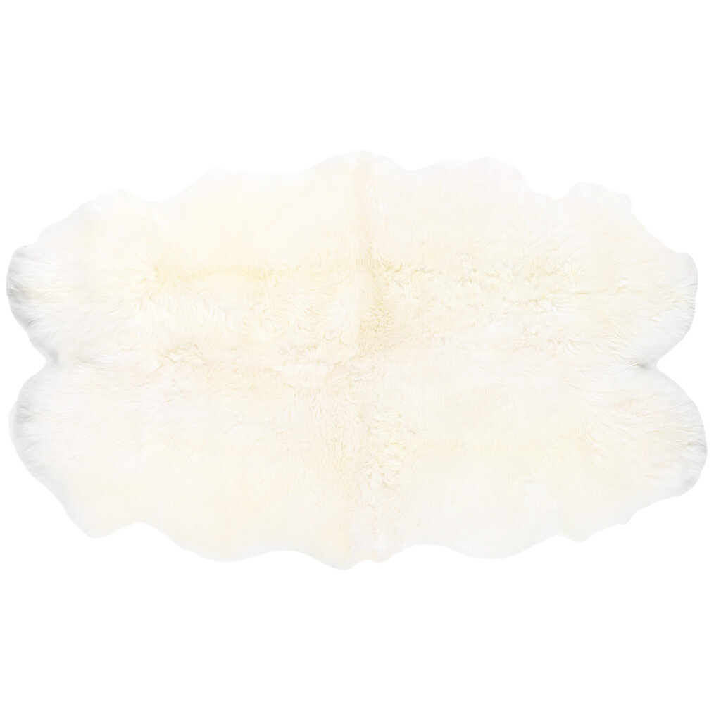 Narma avikailio kilimas Merino natural white, 90x180 cm kaina ir informacija | Kilimai | pigu.lt