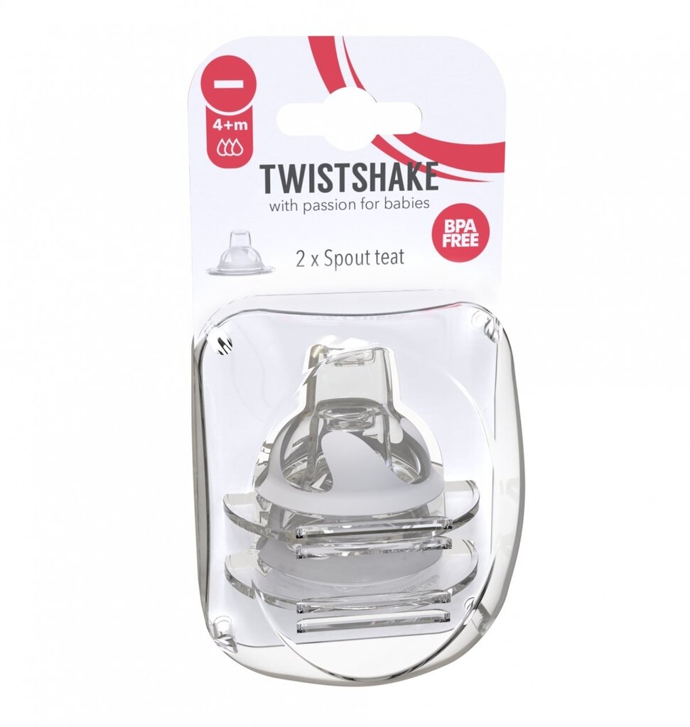 Silikoninis žindukas Twistshake, 4 mėn., 2vnt. kaina ir informacija | Buteliukai kūdikiams ir jų priedai | pigu.lt