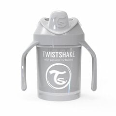 Бутылка с ручками Twistshake Mini Cup, 230 мл, 4 мес., pastel grey цена и информация | Бутылочки и аксессуары | pigu.lt