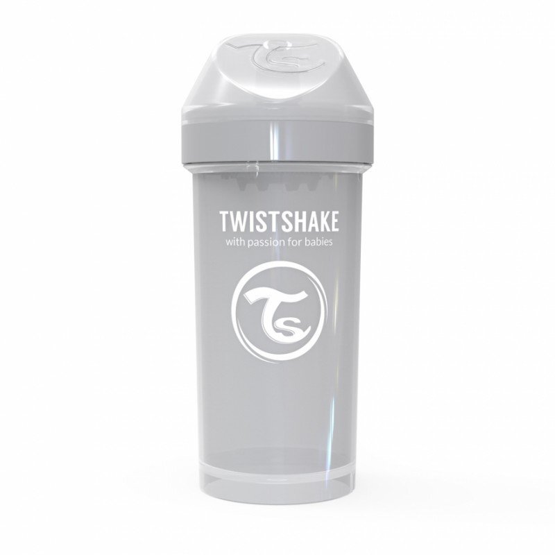 Neišsiliejantis puodelis Twistshake Kid Cup, 360 ml, 12 mėn., pastel grey kaina ir informacija | Buteliukai kūdikiams ir jų priedai | pigu.lt