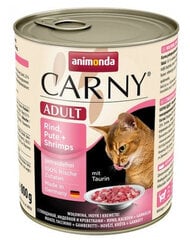 Konservai katėms Animonda Carny Adult su jautiena, kalakutiena ir krevetėmis 800g kaina ir informacija | Animonda Gyvūnų prekės | pigu.lt