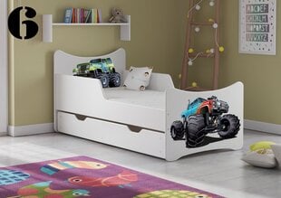 Кровать с матрасом и ящиком SMB Big 6, 180x90 см цена и информация | Детские кровати | pigu.lt