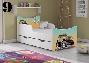 Кровать с матрасом и ящиком SMB Big 9, 180x90 см цена и информация | Детские кровати | pigu.lt