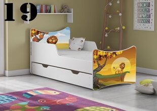 Кровать с матрасом и ящиком SMB Big 19, 180x90 см цена и информация | Детские кровати | pigu.lt