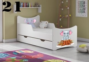 Кровать с матрасом и ящиком SMB Big 21, 180x90 см цена и информация | Детские кровати | pigu.lt