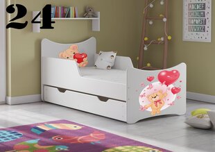 Кровать с матрасом и ящиком SMB Big 24, 180x90 см цена и информация | Детские кровати | pigu.lt
