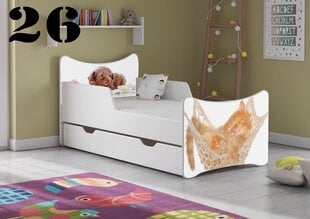 Кровать с матрасом и ящиком SMB Big 26, 180x90 см цена и информация | Детские кровати | pigu.lt