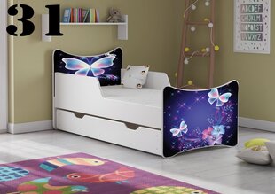 Кровать с матрасом и ящиком SMB Big 31, 180x90 см цена и информация | Детские кровати | pigu.lt