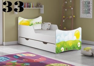 Кровать с матрасом и ящиком SMB Big 33, 180x90 см цена и информация | Детские кровати | pigu.lt