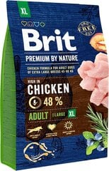 Brit Premium By Nature ypač didelių veislių šunims Adult Extra Large XL, 3 kg kaina ir informacija | Sausas maistas šunims | pigu.lt