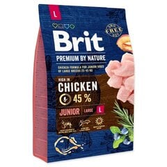 Brit Premium by Nature Junior L полноценный корм для собак 15кг цена и информация | Сухой корм для собак | pigu.lt