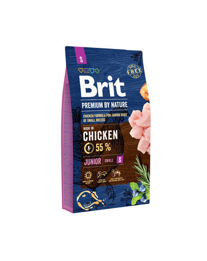 BRIT Premium By Nature Junior Small S ėdalas su vištiena, 8 kg kaina ir informacija | Sausas maistas šunims | pigu.lt