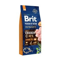 BRIT Premium By Nature Senior Small Medium S+M,3 kg kaina ir informacija | Sausas maistas šunims | pigu.lt