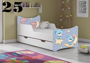 Кровать с матрасом и ящиком SMB Small 25, 140x70 см цена и информация | Детские кровати | pigu.lt