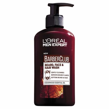 Plaukų, veido ir barzdos prausiklis L'Oreal Paris Men Expert Barber Club vyrams 200 ml kaina ir informacija | Skutimosi priemonės ir kosmetika | pigu.lt