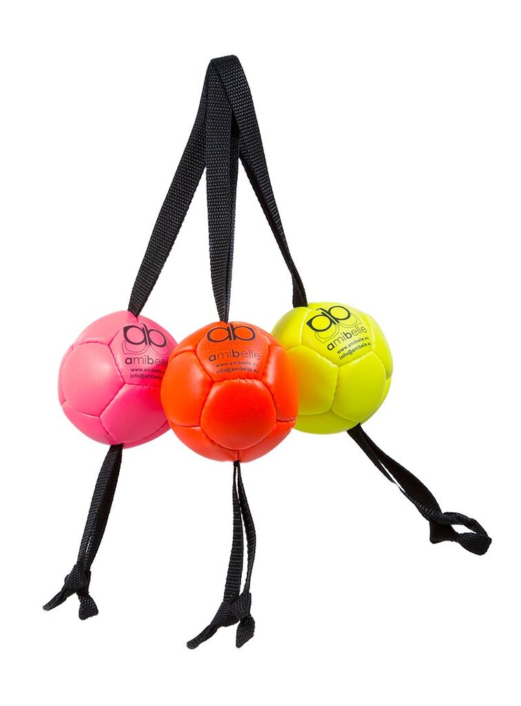 Amibelle mažas kamuolys šunims su silikoniniu užpildu, rožinis 9 cm kaina ir informacija | Žaislai šunims | pigu.lt