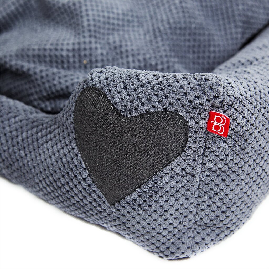 Amibelle naminio gyvūno guolis su širdele, tamsiai pilkas 64 x 87 x 14 cm цена и информация | Guoliai, pagalvėlės | pigu.lt