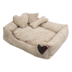 Amibelle кроватка с сердечком для домашних животных, светло-серая 50 x 60 x 12 см цена и информация | Лежаки, домики | pigu.lt
