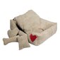 Amibelle guolis su raudona širdele, šviesiai rudas, 50 x 60 x 12 cm цена и информация | Guoliai, pagalvėlės | pigu.lt
