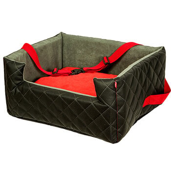 Amibelle Спальное место - кресло Lux, черное с красной подушкой L, 57 x 50 x 25 см цена и информация | Дорожные принадлежности | pigu.lt
