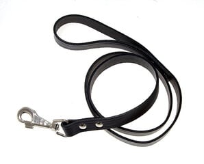 Amibelle поводок кожаный черный, ширина 1,2 см, длина 120 см цена и информация | Поводки для собак | pigu.lt