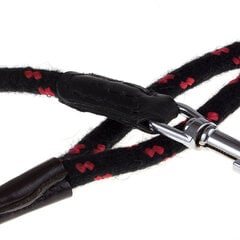 Amibelle trumpas pavadėlis, juodas su raudonais elementais, 65 cm kaina ir informacija | Pavadėliai šunims | pigu.lt