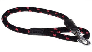 Amibelle trumpas pavadėlis, juodas su raudonais elementais, 65 cm kaina ir informacija | Pavadėliai šunims | pigu.lt