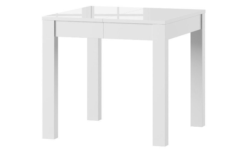 Išskleidžiamas stalas Vega, baltas kaina ir informacija | Virtuvės ir valgomojo stalai, staliukai | pigu.lt
