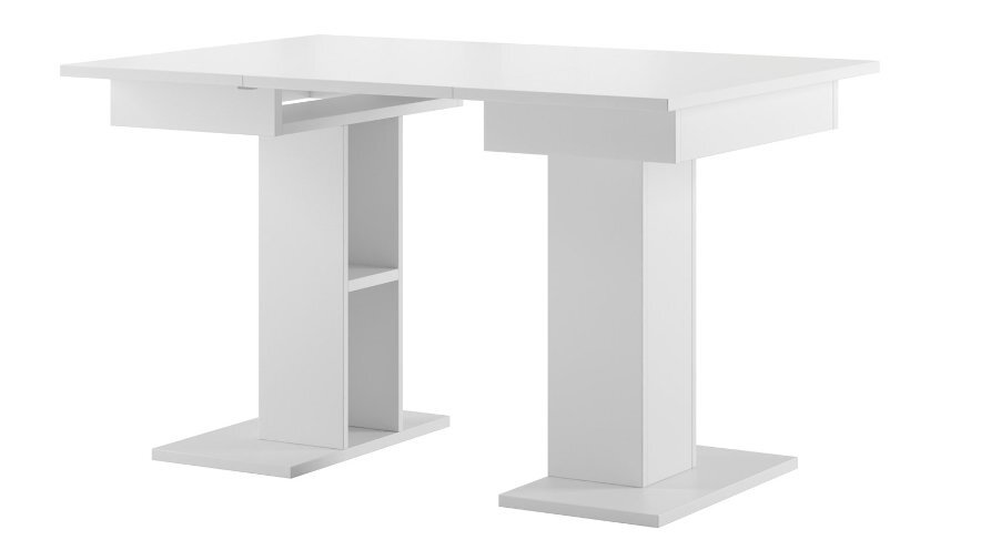 Išskleidžiamas stalas Star 05, baltas kaina ir informacija | Virtuvės ir valgomojo stalai, staliukai | pigu.lt