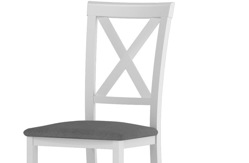 2-jų valgomojo kėdžių komplektas Alice 101, baltas/pilkas kaina ir informacija | Virtuvės ir valgomojo kėdės | pigu.lt