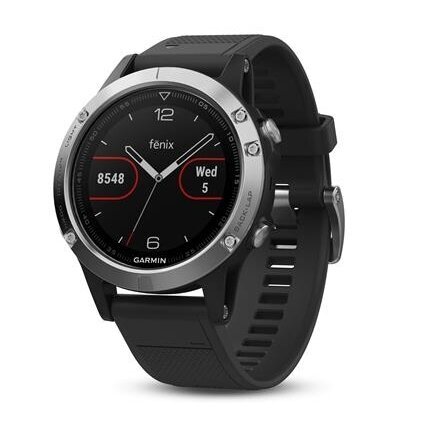Garmin Fenix 5, Silver with Black Band kaina ir informacija | Išmanieji laikrodžiai (smartwatch) | pigu.lt