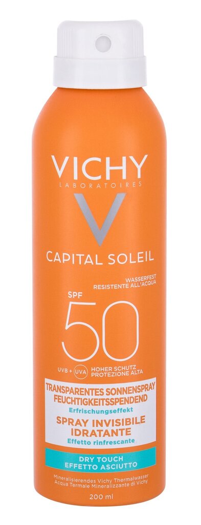 Purškiklis nuo saulės Vichy Capital Soleil SPF50, 200 ml цена и информация | Kremai nuo saulės | pigu.lt