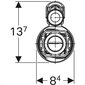 Universalus dvigubas klozeto nuleidimo mechanizmas Geberit Type 290, d40. 282.303.21.2 kaina ir informacija | Priedai unitazams, bidė | pigu.lt