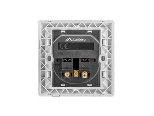 Lanberg AC-WS01-USB2-F цена и информация | Выключатели, розетки | pigu.lt