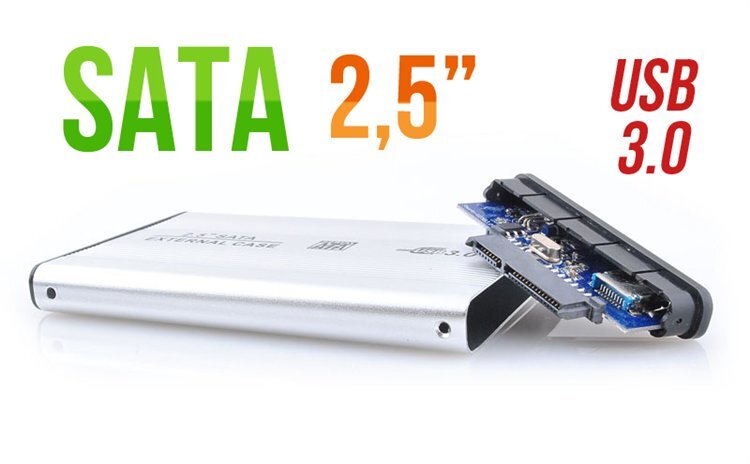 2,5 "USB 3.0 SATA disko korpusas kaina ir informacija | Išorinių kietųjų diskų dėklai | pigu.lt