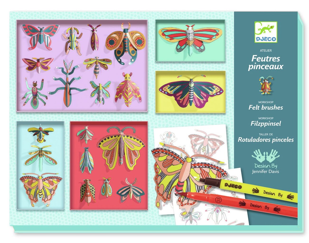 Kūrybinis spalvinimo rinkinys "Vabzdžiai" Djeco, DJ08619 kaina ir informacija | Piešimo, tapybos, lipdymo reikmenys | pigu.lt