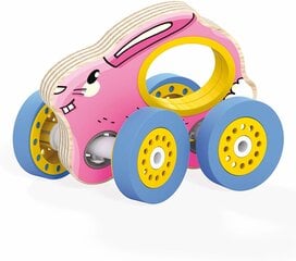 Medinis žaislas Triušiukas su ratukais Quercetti, 0746 kaina ir informacija | Žaislai kūdikiams | pigu.lt