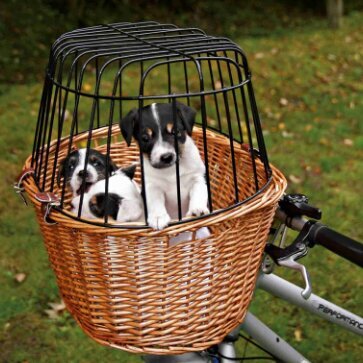 Trixie krepšys gyvūnų pervežimui dviračiu, juodos/rudos spalvos kaina ir informacija | Transportavimo narvai, krepšiai | pigu.lt