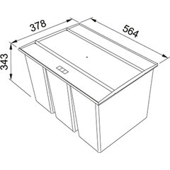 Franke šiukšliadėžė Sorter Easysort 60, 3 x 14,5l kaina ir informacija | Franke Virtuvės, buities, apyvokos prekės | pigu.lt