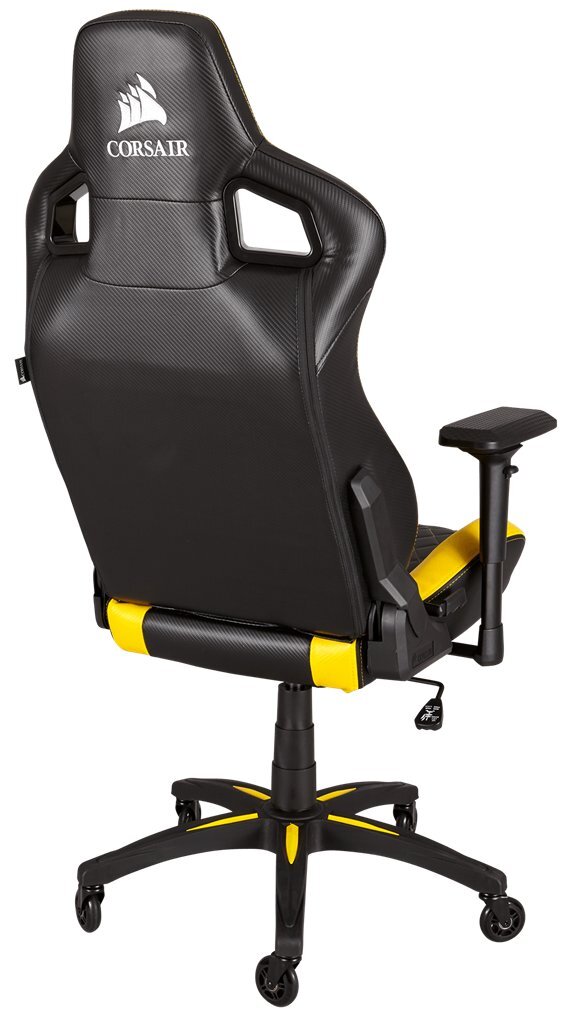 Žaidimų kėdė Corsair CF-9010015-WW, geltona/juoda kaina ir informacija | Biuro kėdės | pigu.lt