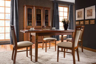 Стол раздвижной Natalia, 160 см, коричневый цена и информация | Black Red White Кухонная мебель | pigu.lt