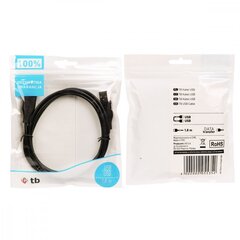 TB, USB 2.0, 1,8m цена и информация | Кабели и провода | pigu.lt