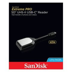 Картридер SD Extreme Pro UHS-I / UHS-II, USB Type-C цена и информация | Адаптеры, USB-разветвители | pigu.lt